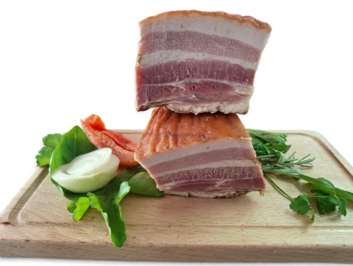 Hamburger pečeni - pečena slanina