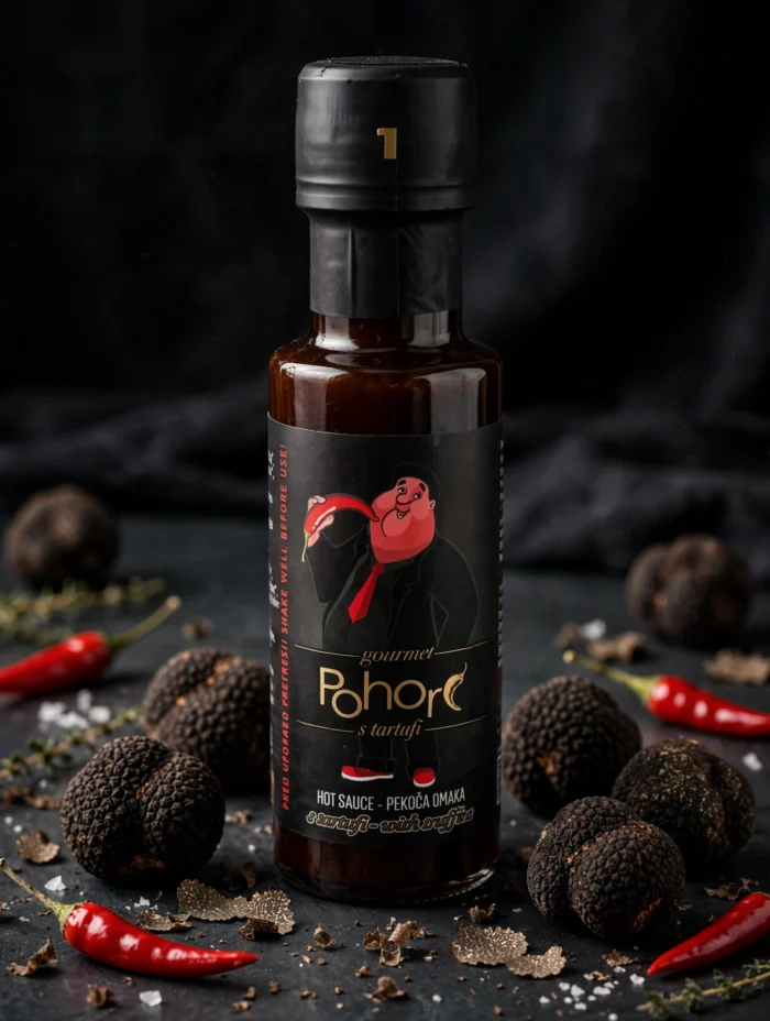 Pohorc chili BIO Gourmet pekoča omaka s tartufi 100ml