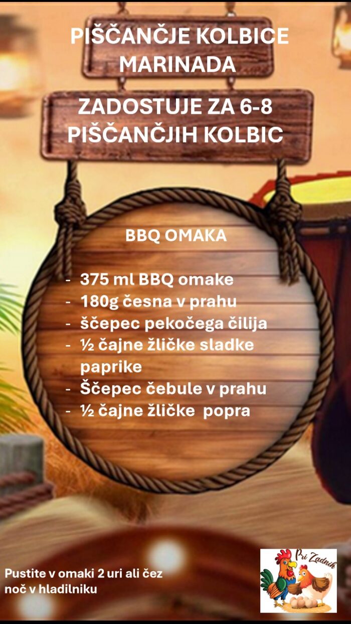 BBQ omaka za piščančje kolbice