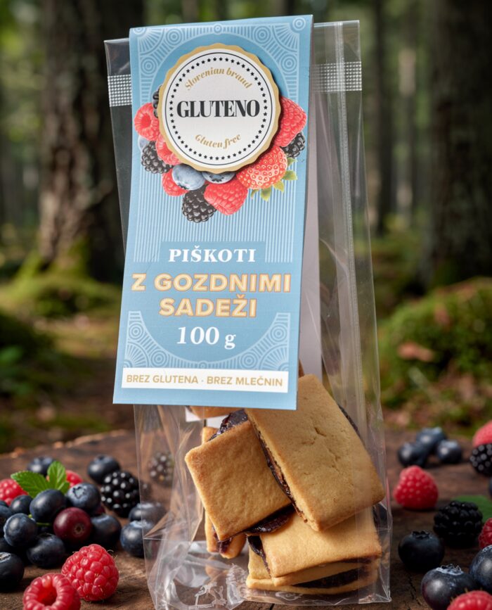 Brezglutenski piškoti z gozdnimi sadeži 100g