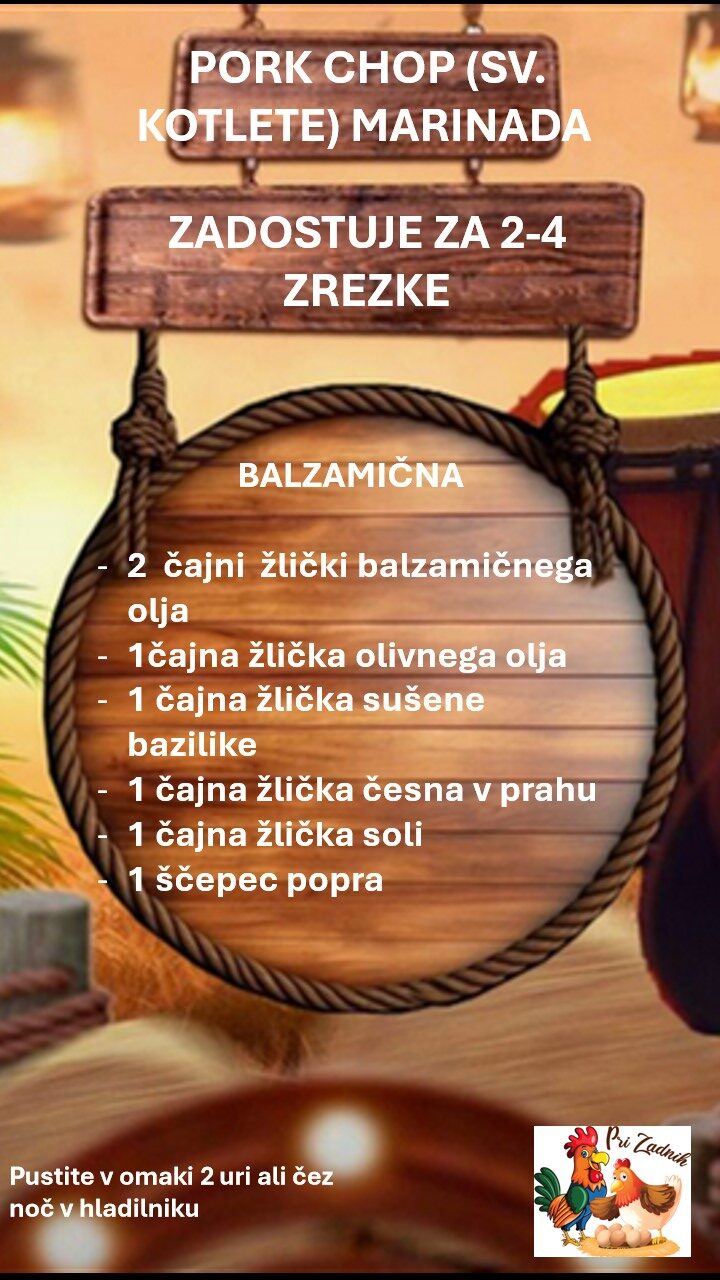 Balzamična marinada za svinjske kotlete