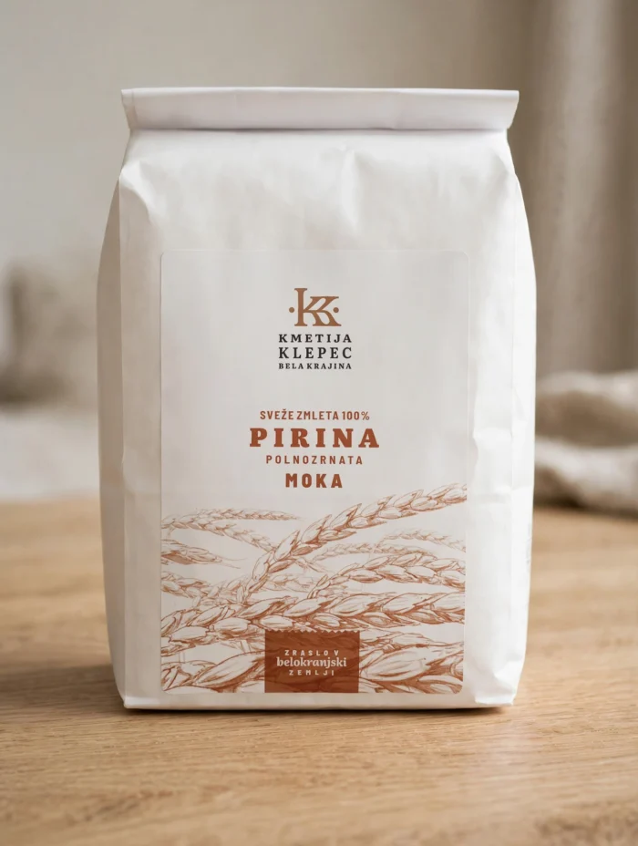Polnozrnata pirina moka 1 kg