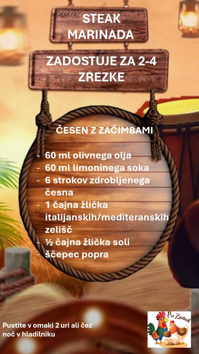Steak marinada česen z začimbami