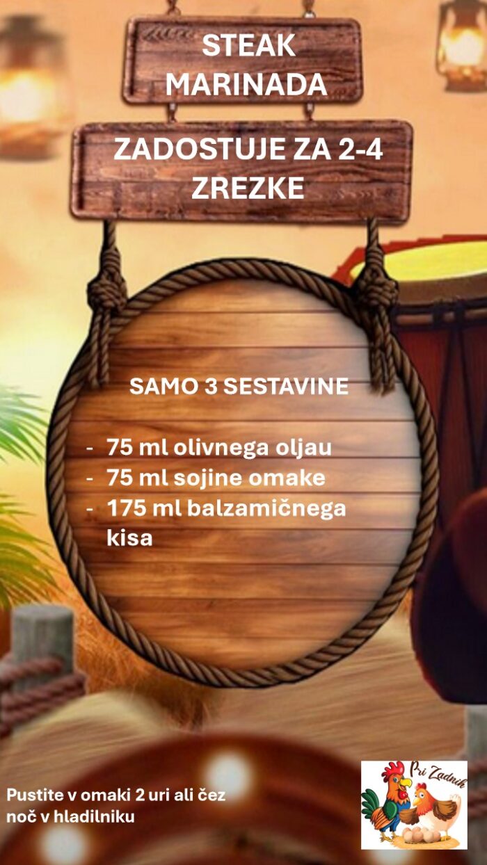 Steak marinada samo 3 sestavine