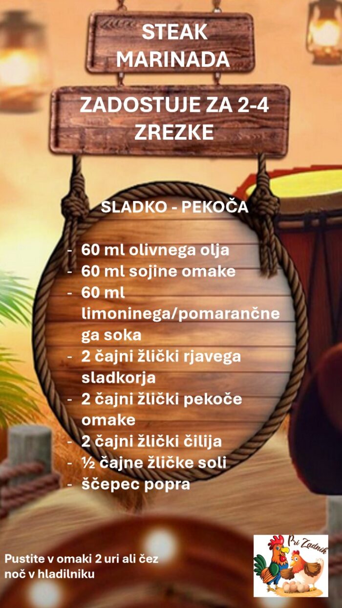 Steak marinada sladko - pekoča
